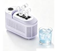 Mini Desktop Ice Maker Portable Countertop Ice Maker | Compact Size Quiet and Energy Efficient Produces 10 Solid Ice Cubes In 10-15 Minutes Ideal for Home Campin and Rv Use