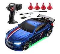 Mini Desktop RC Drift, 1:64 Scale 4WD High Speed Remote Control Drift Cars, Electric Racing Car Toys with LED Light, 2.4Ghz RC Racing with Speed Adjustment, for Teens Children Birthday