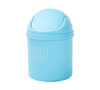 Mini Desktop Trash Can with Swing Lid with Trash Bag 180 Pcs, 2 Litres Swing-Top Small Countertop Garbage Bin Tiny Table Top Plastic Covered Waste Basket Can (A)
