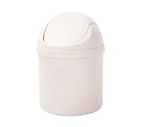 Mini Desktop Trash Can with Swing Lid with Trash Bag 180 Pcs, 2 Litres Swing-Top Small Countertop Garbage Bin Tiny Table Top Plastic Covered Waste Basket Can (D)