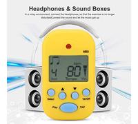 Mini Digital Beat Tap M50 Tempo Metronome Clip Multi-functional Professional Metronome With Double Channel Headphone Output Black White Blue Yellow Red Color Options (Yellow)