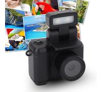 Mini Digital Camera, 1080P 480mAh Vintage Kids Camera with LED Flash Light, Thumb, LCD Colorful Screen Compact for Collection, Boys Girls