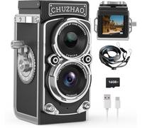 Mini Digital Camera, 1080P FHP 12MP Vintage Digital Compact Camera, 16GB Memory Card, Dual Filter, Autofocus, Retro Camera for Beginners, Teens, Kids, Adults