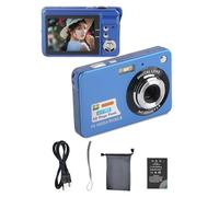 Mini Digital Camera, 8x Zoom, 2.7in Screen, with Fill Light, Rechargeable and Memory, 4K 48MP, Vlogging Camera for Kids, Students, Teenagers Gifts (Blue)
