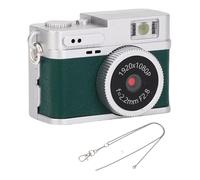 Mini Digital Camera Keychain, 20MP 1080P Small Video Camcorder with Optical Lens, LED Fill Light for Taking Photos, Cycling, Playback Screen, Filter, Expandable Memory Card (Green)
