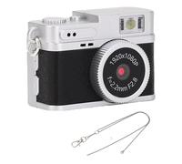 Mini Digital Camera Keychain, 20MP 1080P Small Video Camcorder with Optical Lens, LED Fill Light for Taking Photos, Cycling, Playback Screen, Filter, Expandable Memory Card (Black)
