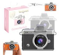 Mini Digital Camera with 1.47 in Lcd Screen, Mini Digital Camera with Flip Screen, 1080p Retro Keychain Cameras, Built in Flash Portable Thumb Size for Travel Study Concert Daily(Black*2,#64G)