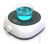 Mini Digital Display Magnetic Stirrer 2L Capacity Lab Agitator, 110V-220V Variable Speed Mixer with Stir Bar, Compact Design for Small Laboratories,White