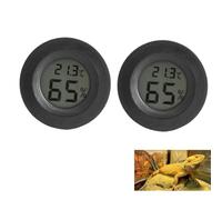 Mini Digital Hygrometer Thermometer, Reptile Digital Humidity Temperature Monitor, Round LCD Display for Lizard,Spider,Tortoise, Greenhouse and Babyroom