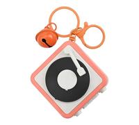 Mini Digital Keepsake Recorder Keychain for Body Love Messages Music Recording Custom Voice Audio - Compact Carryable Plastic Equipment with 15-Second Record Personalized Red/Yellow/Green/Blue(B)