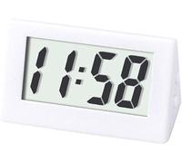 Mini Digital LCD Clock, Car Dashboard and Desktop Alarm Clock, White