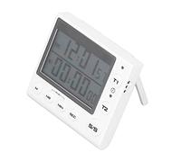 Mini Digital Timer Clock Count Down Up Multifunctional Time Manager Adjustable Volume White for Cooking Study Exercise