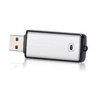 Mini Digital Voice Recorder, 8GB - 90 Hours Capacity Sound Voice Activated Audio Tape Recording Device, USB Rechargeable Metal Case Sound Recorder for Lectures Meetings (Silver)