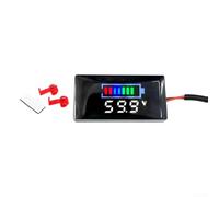 Mini Digital Voltmeter DC 12V-150V LCD Display Panel Voltage Meter Electronic Battery Monitor Tester With LED Screen For Vehicle Motorcycle(white)