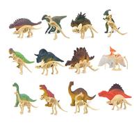 Mini Dinosaur Figures 24PCS/Set Dinosaur Skeletons for Kids Colorful Realistic Figures Bones Fossils Toys for Girls Boys Ages 3+ Xmas