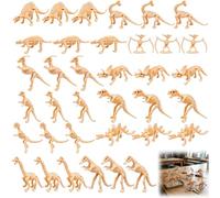 Mini Dinosaur Figures, Bones and Skeleton Set, Fossil Skeleton Toys, 36 Pieces, for Classroom Activities and Birthday Parties