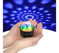 Mini Disco Light, YIKANWEN Sound Activated multi-coloured Battery Operated Strobe Light/Party Light/Led Stage Light/Disco Ball/Car Decoration Light (Portable Battery Powered)
