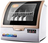 Mini Dishwasher,800W Portable Countertop Dishwasher, Household Fully Automatic Desktop Dishwasher Compact with 6 Place Setting Rack and Silverware Basket, for Apartment Office and Home Kitchen