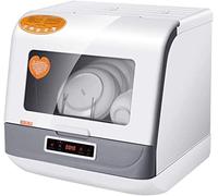Mini Dishwasher,Mini Table Top Dishwasher Portable Compact Dish Washer Touch The Button 360 Degrees and Spray 75℃High Temperature Sterilization LED Display, 5 Place Settings, 1200W