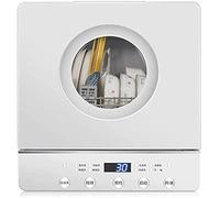 Mini Dishwasher Tabletop Portable Home Freestanding Dishwasher Energy-Efficient, Touch The Button 360 Degrees and Spray 72 ° High Temperature Sterilization for 4-6 People