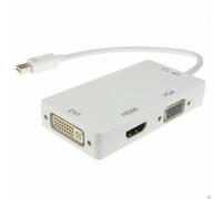 Mini DisplayPort to DVI-D HDMI or VGA 4k x 2k Video Adapter White 15cm