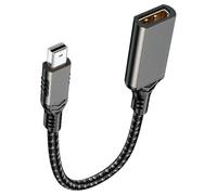 Mini DisplayPort to HDMI Adapter 4K Thunderbolt to HDMI Cable Aluminum Shell Mini DP to HDM Adapter Nylon Braided Gold Plated Connector for MacBook Air/Pro Microsoft Surface Pro Projector Monitor
