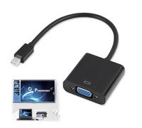 Mini DisplayPort to VGA Adapter, Compatible with Mini DP to VGA Converter Male to Female MacBook Pro, iMac, Surface Pro, ThinkPad, Monitor, HDTV, Projector, 1080P Full HD Display Support