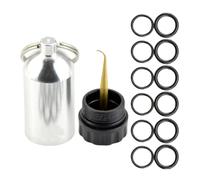 Mini Diving Cylinder Keychain with - 12pcs Replacement Seals, Aluminium Alloy Storage Bottle, Portable Kit | Miniature Accessory for, Regulator, Backpack, Keys, Travel,