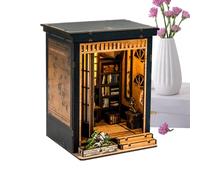 Mini Diy Habitat Kit - 25cm Japanese Wooden Office Decoration, Reduced Scale Doll, Craft Creation | Gift Collection Decorative Art Living Room Bedroom Adults Library
