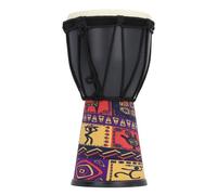Mini Djembe Drum, 4 Inch Artificial Goatskin Drumhead Painted Design African Hand Drum for Adults Beginners