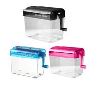 Mini Document Shredder - Manual Hand Crank Paper Shredder for Home School Office, Compact Desktop Organizer for Bills Receipts Letters, Quiet for Students Teachers Professionals