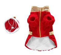 Mini Dog Clothes Halloween Christmas PET Costume for Cats | Acrylon Build, Red Cartoon Styling, Simple Generous Look, for Holiday Photos at Home Small Pets