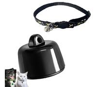 Mini Dog Tracker Cat Tracker, Mini for Pet iOS and Android, Smart Pet Location Tracking Collar, Works Worldwide with Any Collar, No Other Fees (Black-collar-1pc)