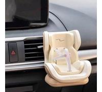Mini Doll Car Seat For 10-17cm Dolls Accessories, Cars Seat Air Vent Clip and Desktop Stand, Cute Auto Vent Seat Ornament for Collectors Ornaments (Yellow 1pcs)