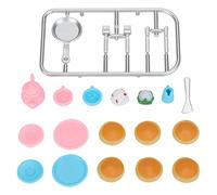 Mini Dollhouse Breakfast Toys Miniature Kitchen Food Drinks Model Toys for Dollhouse Accessories 1:12 Miniature Dollhouse Decoration Dollhouse Accessories (As Shown in All