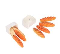 Mini Dollhouse Miniature Food Bread, High Simulation Resin Material, 40Pcs Doll House Breads with 10 Bases for Kids Gifts