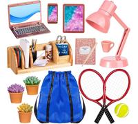 Mini Dollhouse Stationery, School Supplies for Dolls, Learning and Exercise