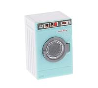 Mini Dollhouse Washing Machine, 1:12 Doll House Wooden Washing Machine Model Mini Cloth Washer Dryer Model Minihouse Laundry Machine DIY Dollhouse Furniture Accessories