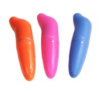 Mini Dolphin Vibrator, Waterproof G-Spot Clitoris Stimulator, Blue/Orange/Pink, 12cm, AAA Battery Powered (Random)