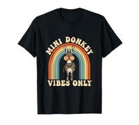 Mini Donkey Vibes Only Retro Farm Style T-Shirt