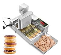 Mini Donut Maker Machine for Commercial Use, High Capacity 1750 Donuts/Hour, Intelligent Control, 4 Rows Donut Frying Maker, Doughnut Production Equipment