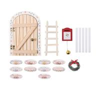 Mini Door - Decorative Fairy Entrance, Holiday Craft Set with Tiny Ornament, Simple to Decorate, Imaginative Play, Fun Creative Activity, Garden and Home Accessory for Playroom, Living Room