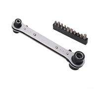 Mini Double Head Ratchet Wrench Designed for Tight Spaces and Easy Handling (Black)
