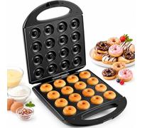 Mini Doughnut Maker, 16-Hole, 1400W Electric Kitchen Appliance | Donut Maker with Non-Stick Plates for Easy Home Baking and Double-Sided Heating