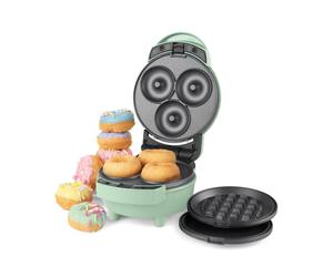 Mini Doughnut Maker Dessert Machine 550W Sorbet Pastel Green Giles & Posner