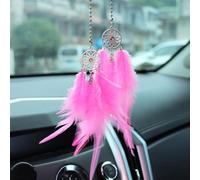 Mini Dream Catcher Car Interior Rearview Mirror Hangings Color Decor Multi Pendant Chimes Double Wind Car C K1W2 Accessories Car