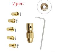 Mini Drill Chuck Adapters 7 Piece Set for 0 5 3 0mm Bits, for Drilling ABS and Wood, Works with Hand and Electric Drills (2.35mm)