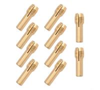 Mini Drill Collet Chuck 10pcs Shank Brass Adapter Rotary Tool, Stable 4 Claw Head, Wide Range of Sizes (4.2mm)