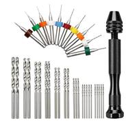 Mini Drill Set, Pin Vise Hand Drill with 36 Mini Drill Bits, Jewellery Drill Kit for Crafts, Precision 0.5mm-3mm Drill Bits, Mini Drill Pen for Model Making Woodworking Jewelry DIY
