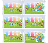 Mini Drink Sour Wax Bottles - 4 bottle per Pack - Extra-Sour Liquid Candy in Retro Wax Bottles - Fun Novelty Candy Drinks with Liquid Centre - Party Sweets for Kids & Adults - cbby (12 x Packs)